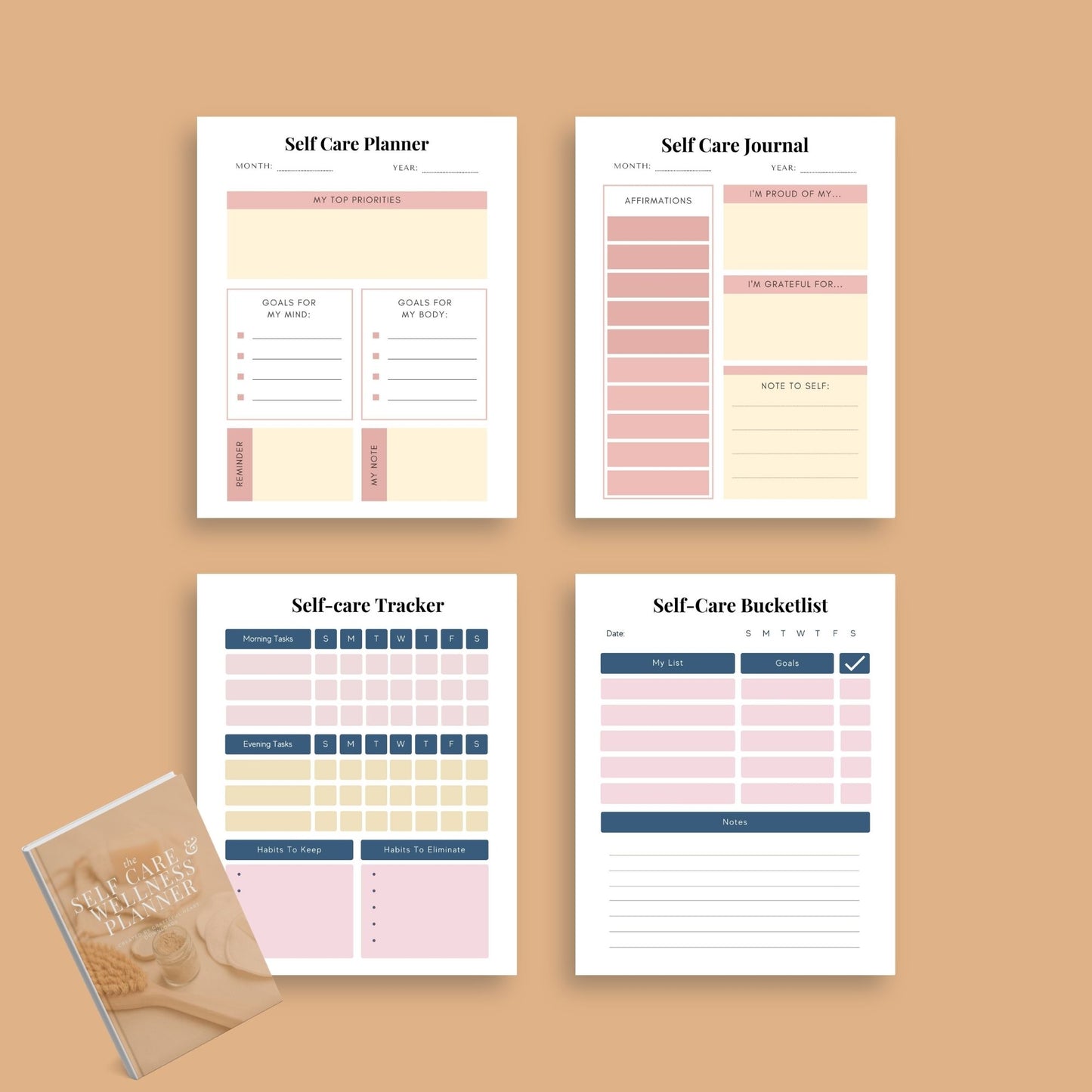 The Self-Care & Wellness Planner – Prioritize Yourself, Cultivate Balance, and Feel Your Best - The Grateful Collective
