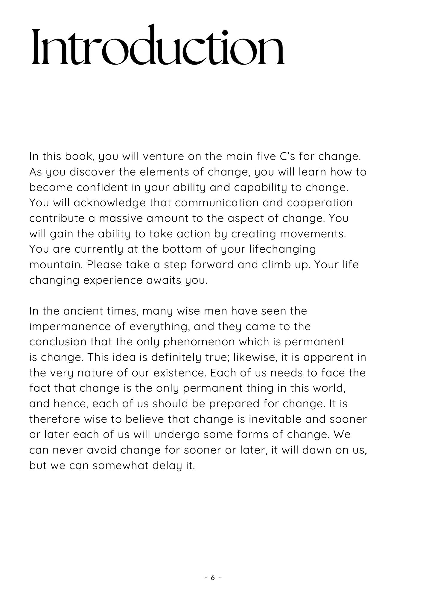 5 C’s for Change – Master Personal Growth & Embrace Transformation | Instant PDF Download