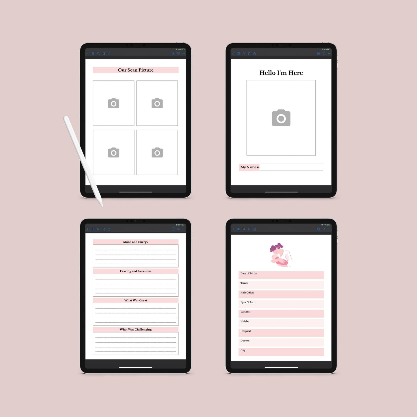 Baby Memory Journal | Digital Baby Book | Instant Download PDF