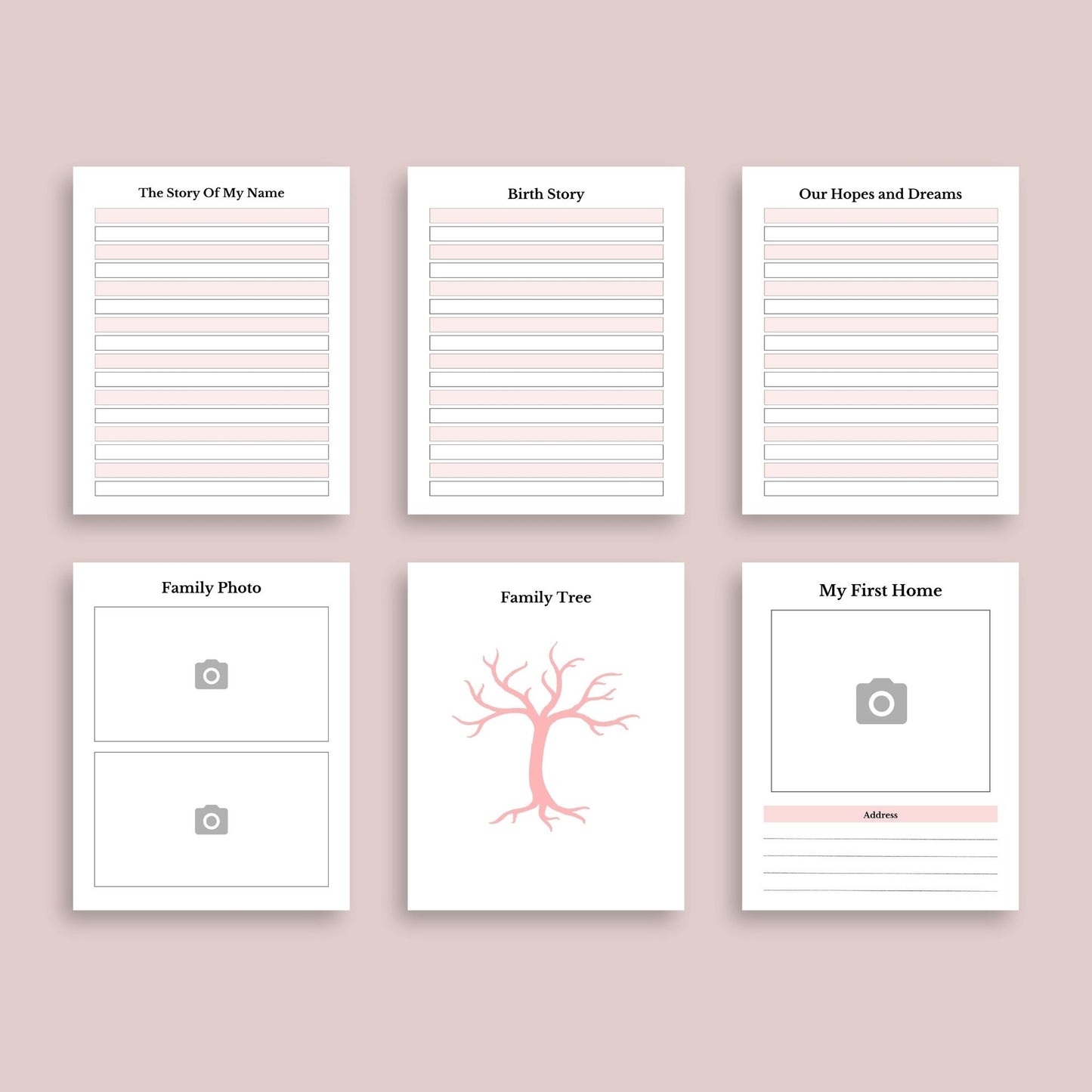 Baby Memory Journal | Digital Baby Book | Instant Download PDF