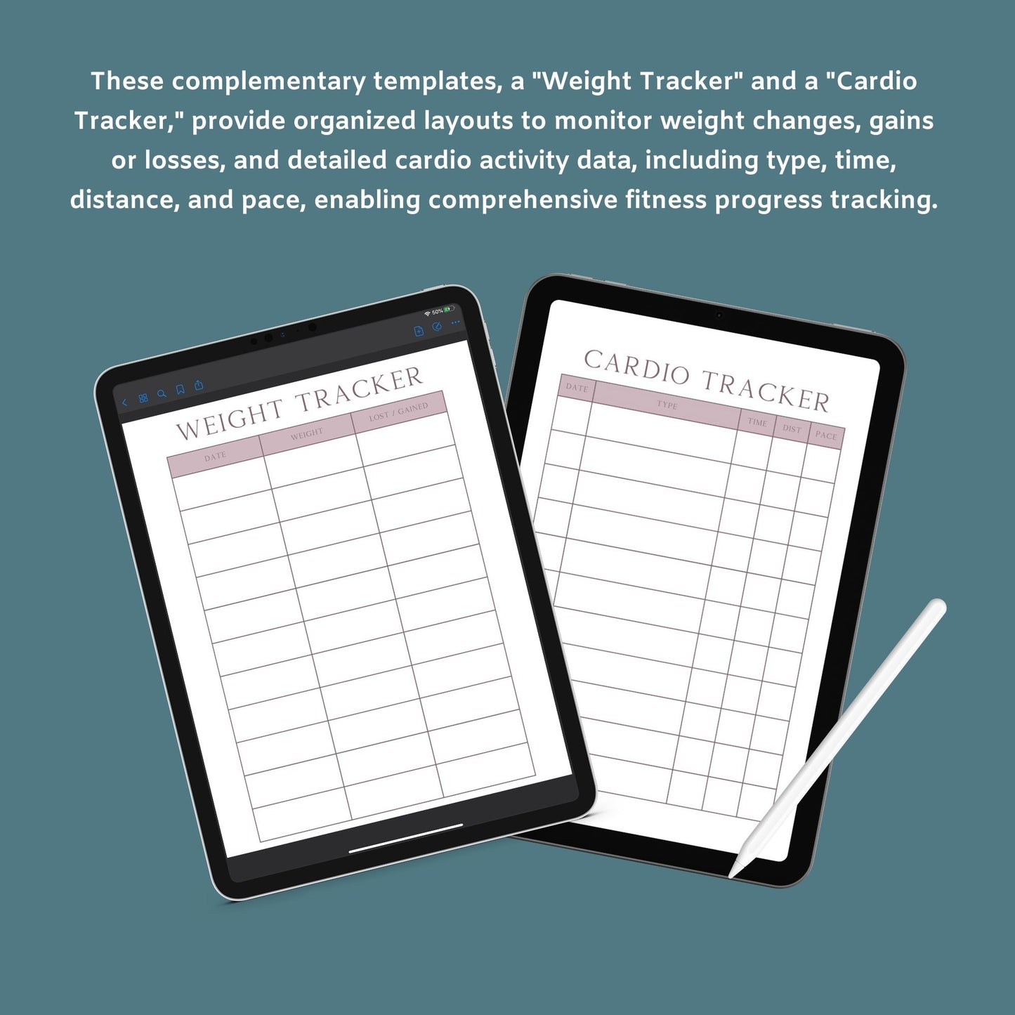 Fitness & Health Planner | Workout, Meal & Habit Tracker | PDF