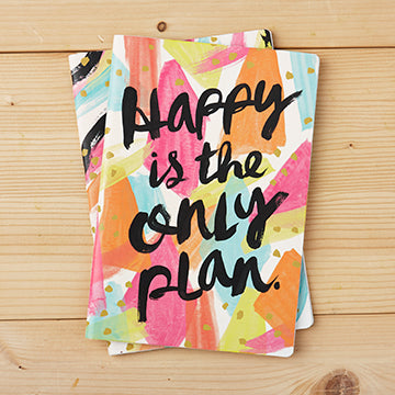 'Happy Is the Only Plan' Notebooks 2-Pack – Infuse Joy into Your Writing - The Grateful Collective