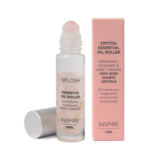 SPLOSH Inspire Crystal Essential Oil Roller – Energize Your Mind and Spirit - The Grateful Collective