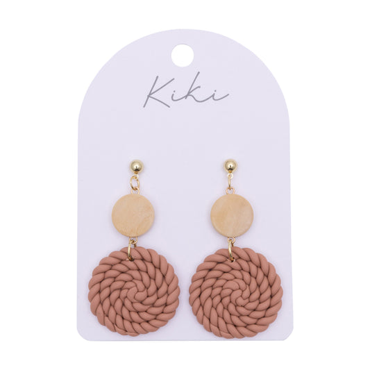 Kiki Round Weave Earrings – Embrace Natural Elegance - The Grateful Collective