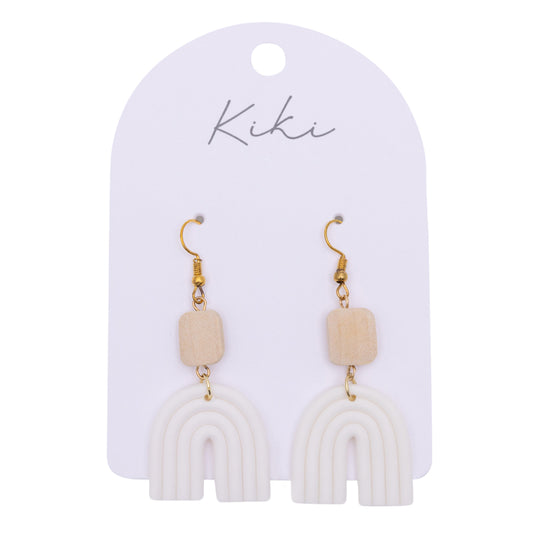 Kiki White Rainbow Earrings – Playful Elegance for Any Occasion - The Grateful Collective
