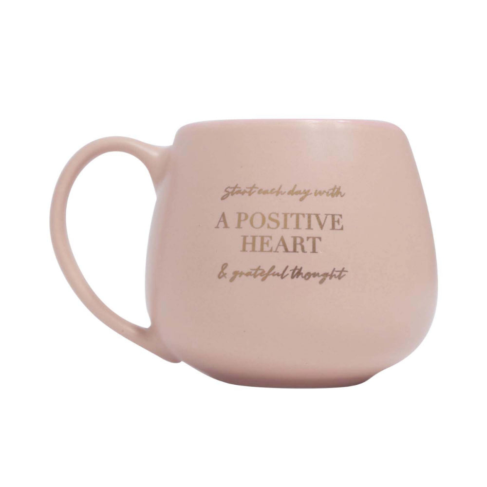 Splosh Elegant Greenery Positive Heart 350ml Mug – Sip in Elegance and Positivity - The Grateful Collective