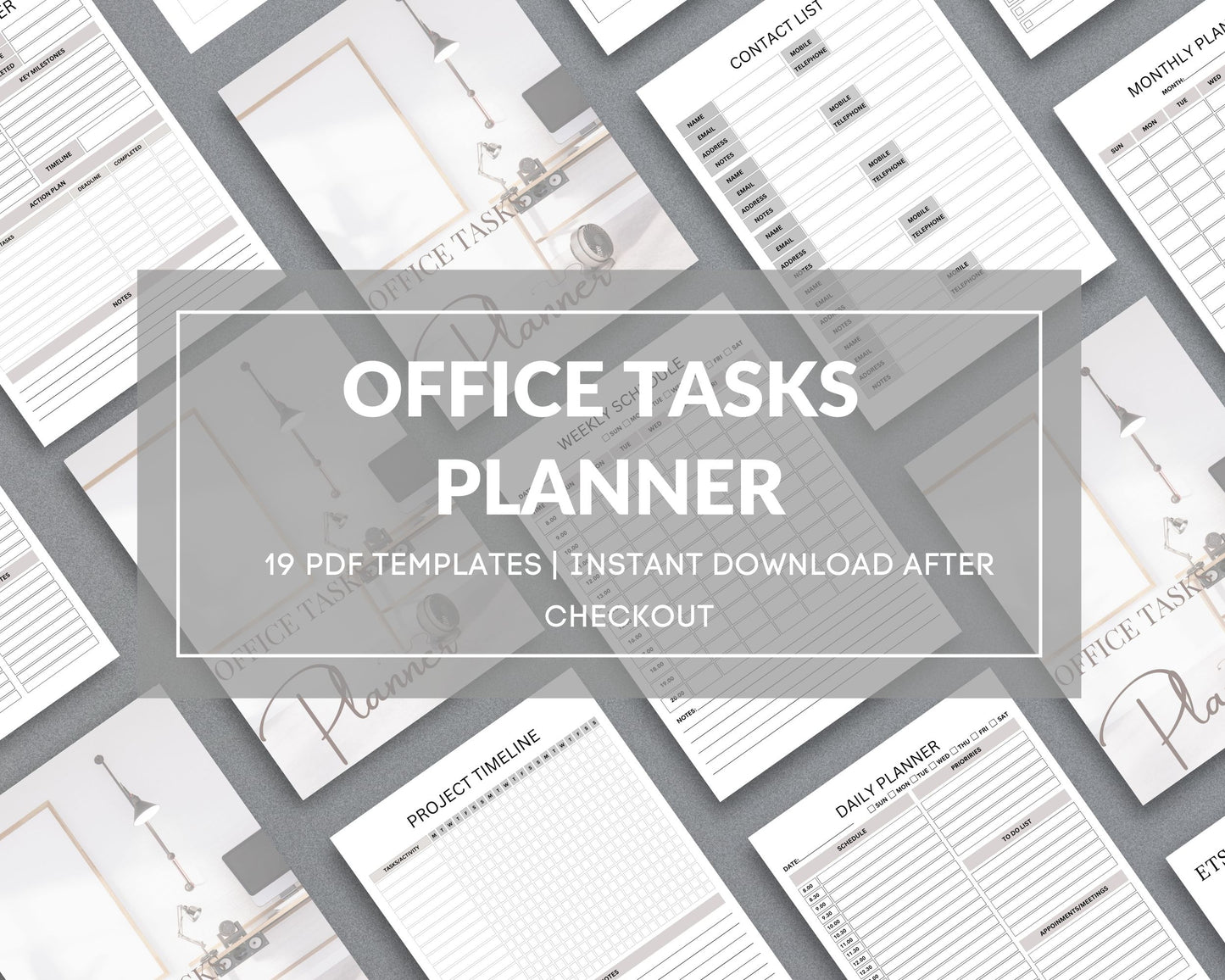 Office Tasks Planner – Organize Your Workday, Meetings & Projects | Printable PDF