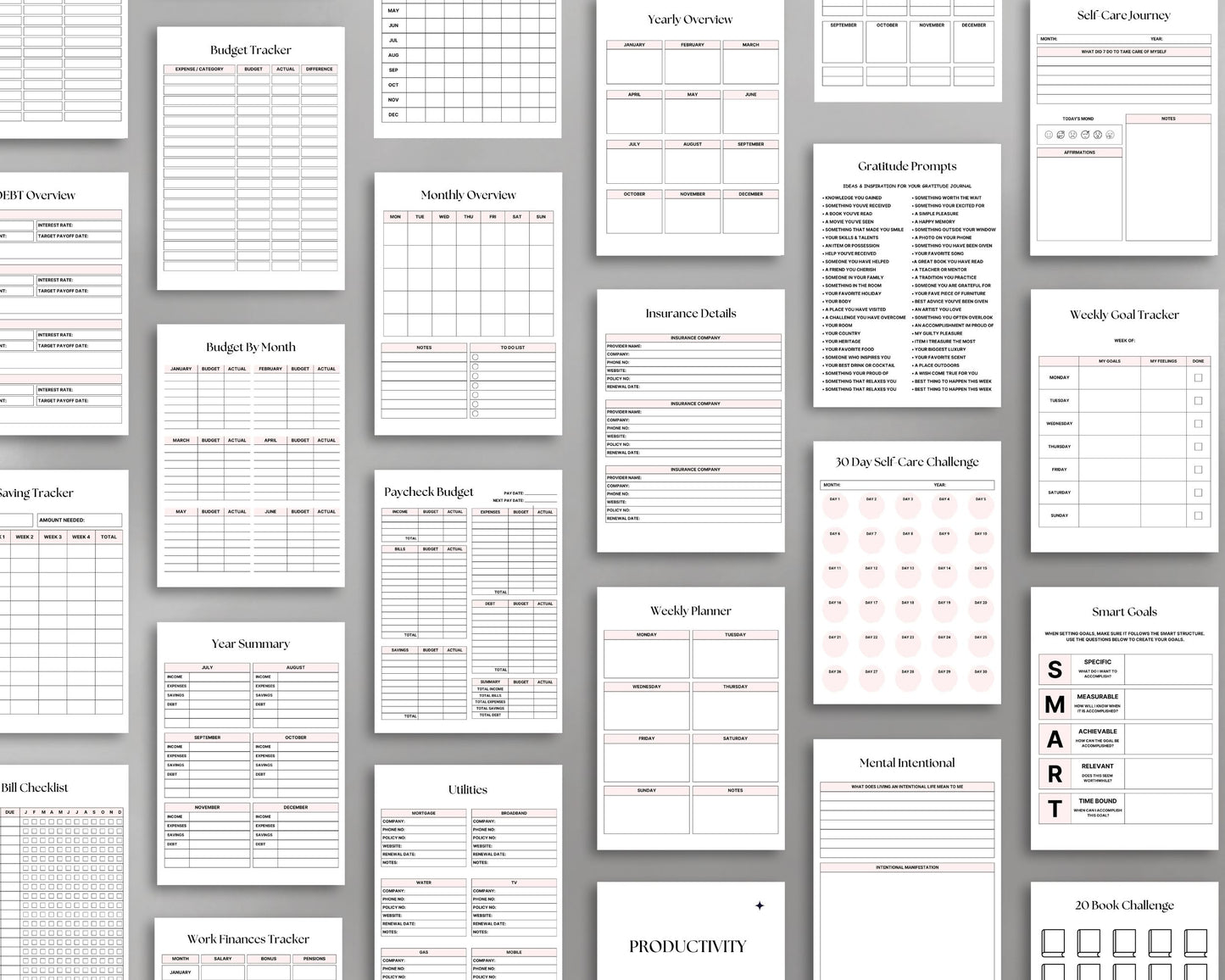 Productivity Planner (140 Pages) – Daily, Weekly & Monthly Goal Tracking | Printable PDF