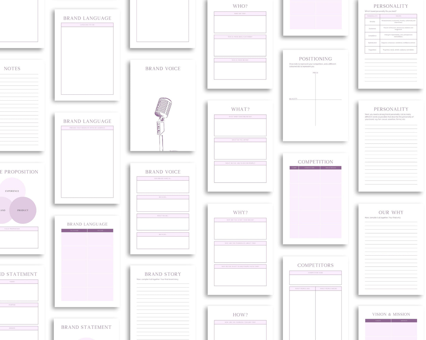 Branding Planner | Business Brand Strategy Workbook | Digital PDF