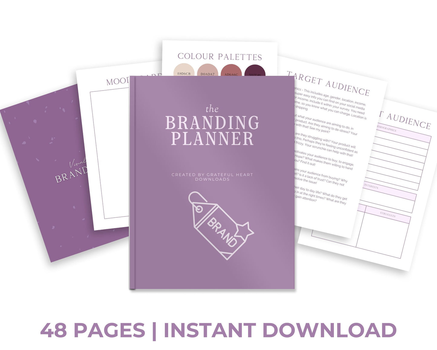 Branding Planner | Business Brand Strategy Workbook | Digital PDF