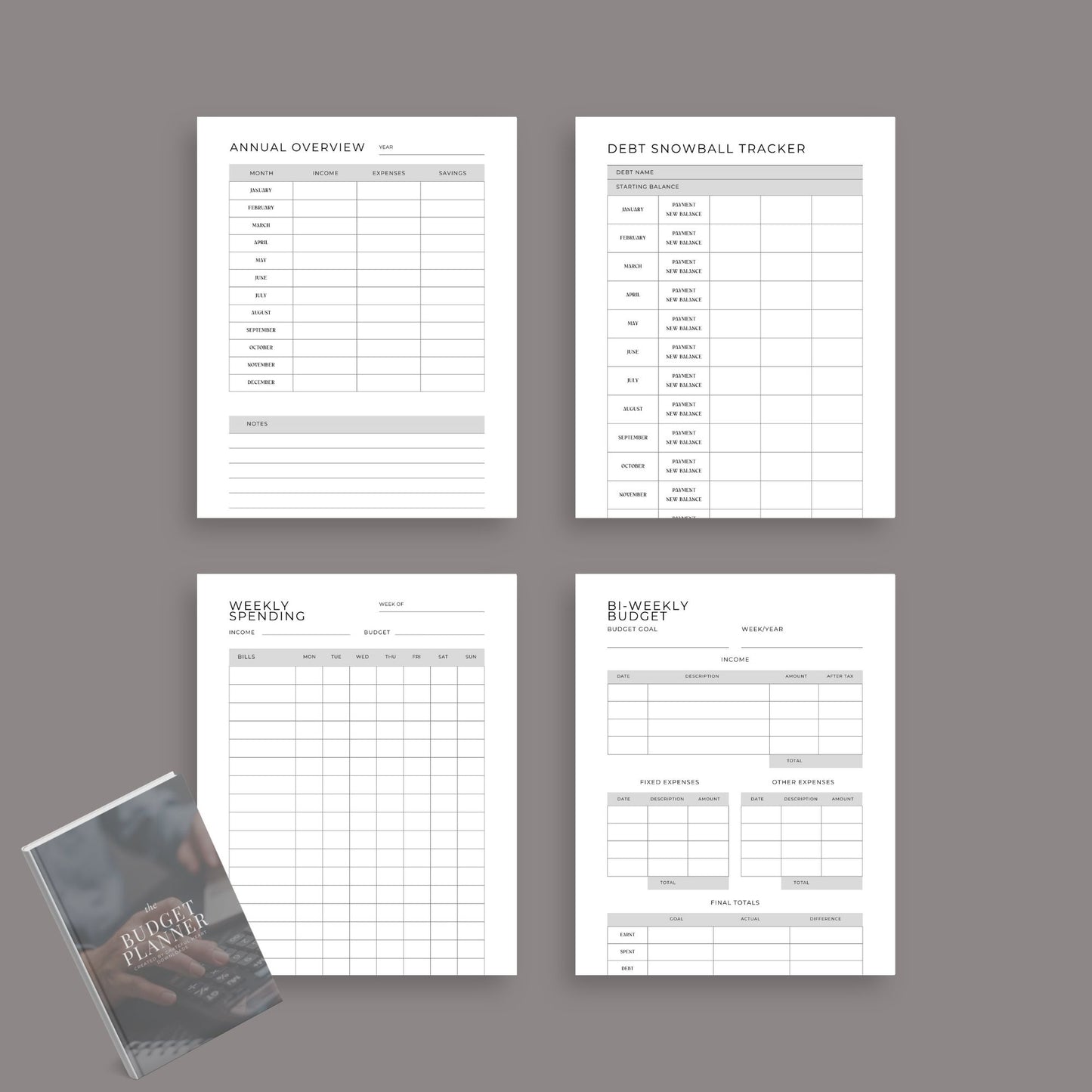 Budget Planner | Printable Finance Tracker | Digital PDF Download