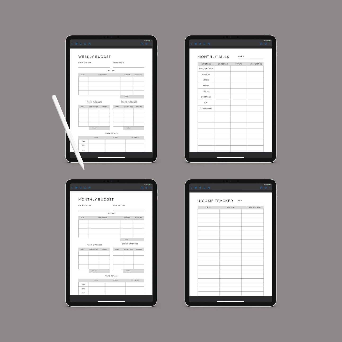 Budget Planner | Printable Finance Tracker | Digital PDF Download