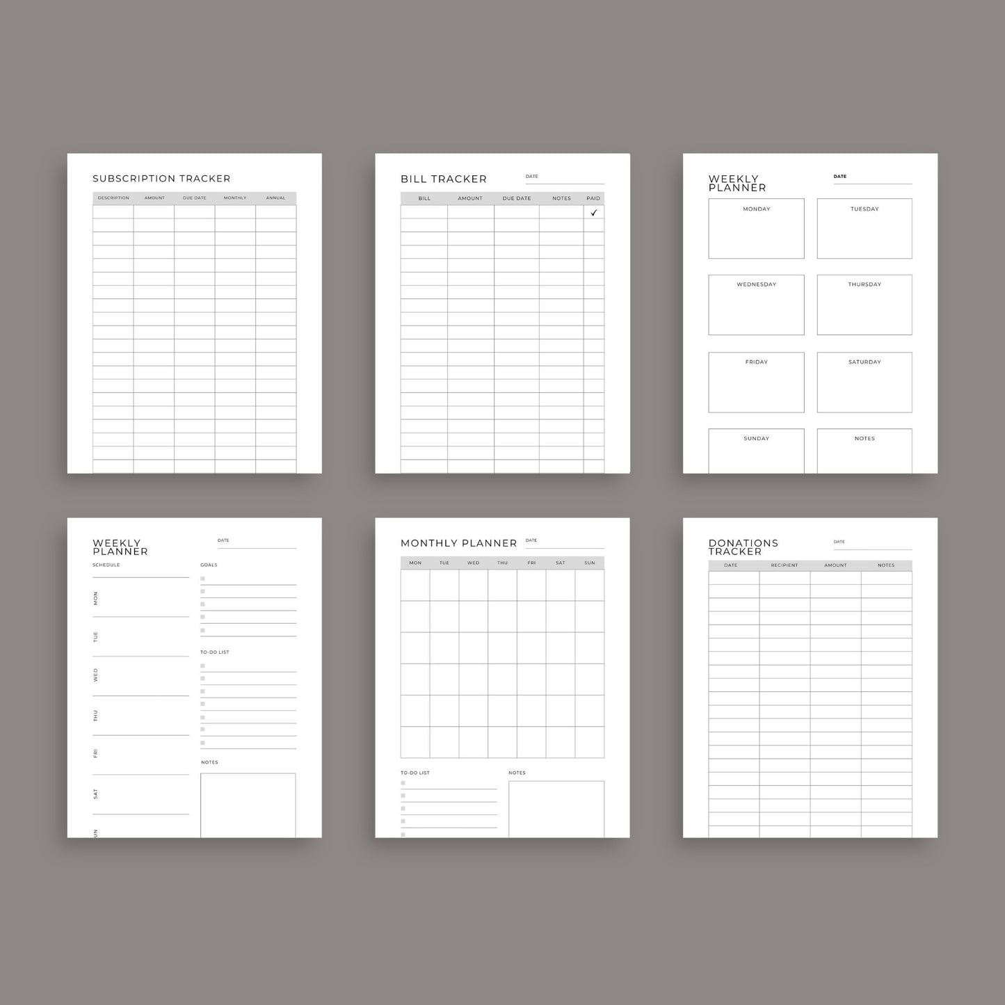 Budget Planner | Printable Finance Tracker | Digital PDF Download