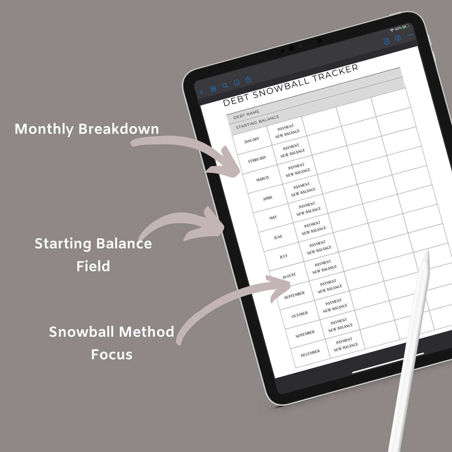 Budget Planner | Printable Finance Tracker | Digital PDF Download