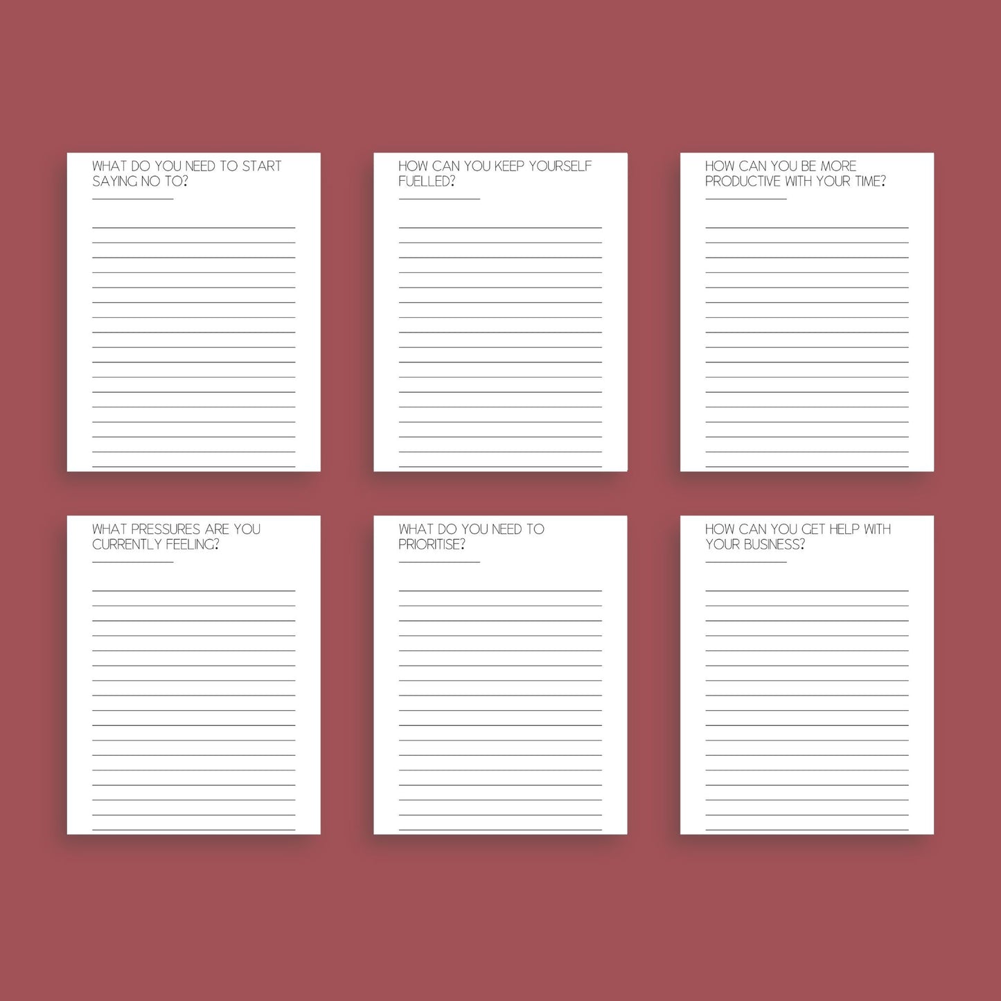 Burnout Journal | Mental Wellness & Self-Care Planner | Digital PDF