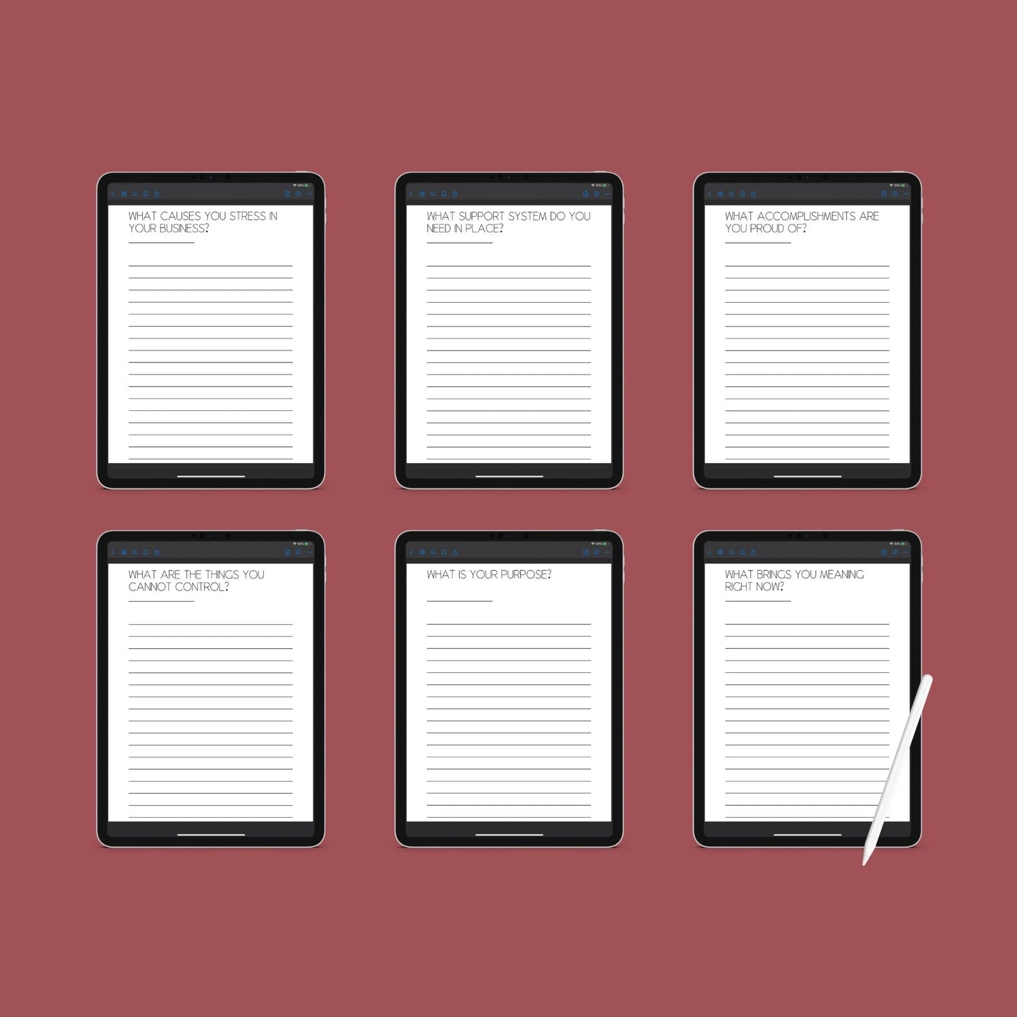 Burnout Journal | Mental Wellness & Self-Care Planner | Digital PDF