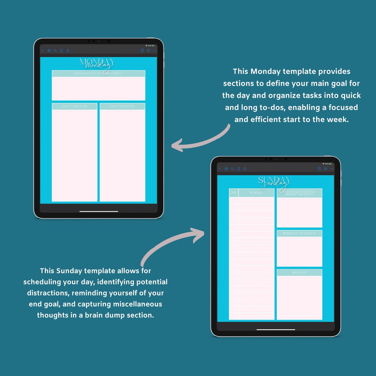 Business Productivity Planner | Task & Goal Organizer | Digital PDF