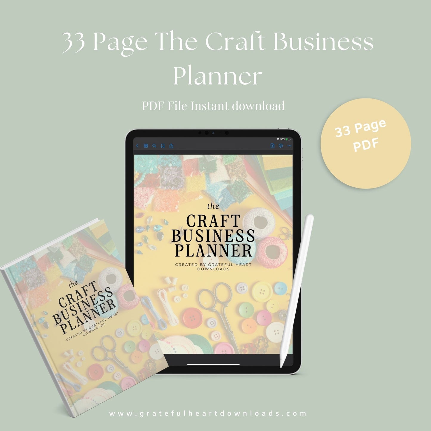 Craft Business Planner | Handmade Business Organizer | Digital PDF