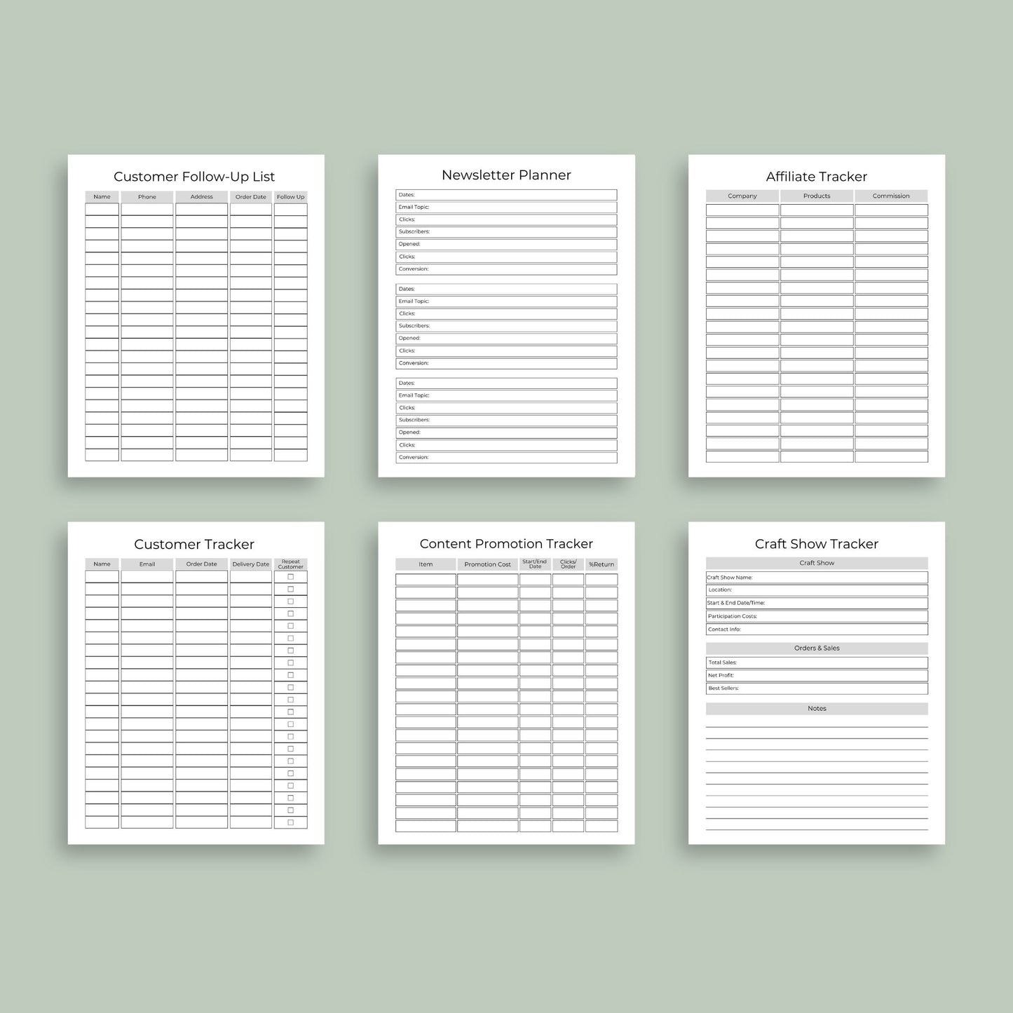 Craft Business Planner | Handmade Business Organizer | Digital PDF