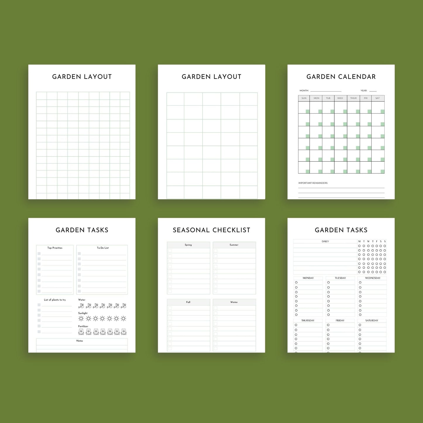 Garden Planner | Printable Gardening Organizer & Tracker | PDF