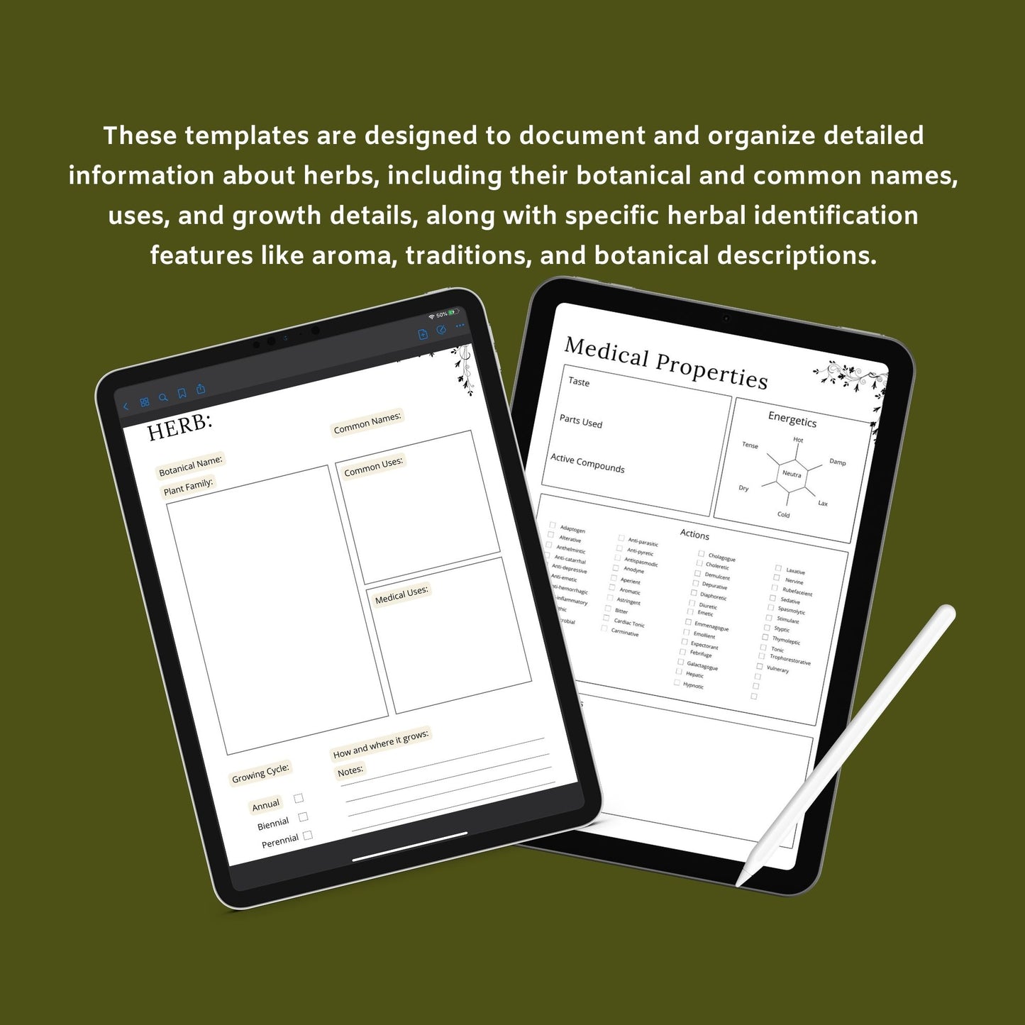 Herbal Planner | Herbalism, Essential Oils & Apothecary Guide | PDF
