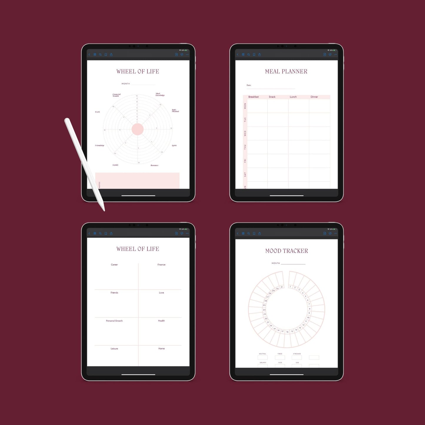 The Life Planner – Ultimate Digital Planner for Goals, Productivity, Budget & Wellness | Printable PDF