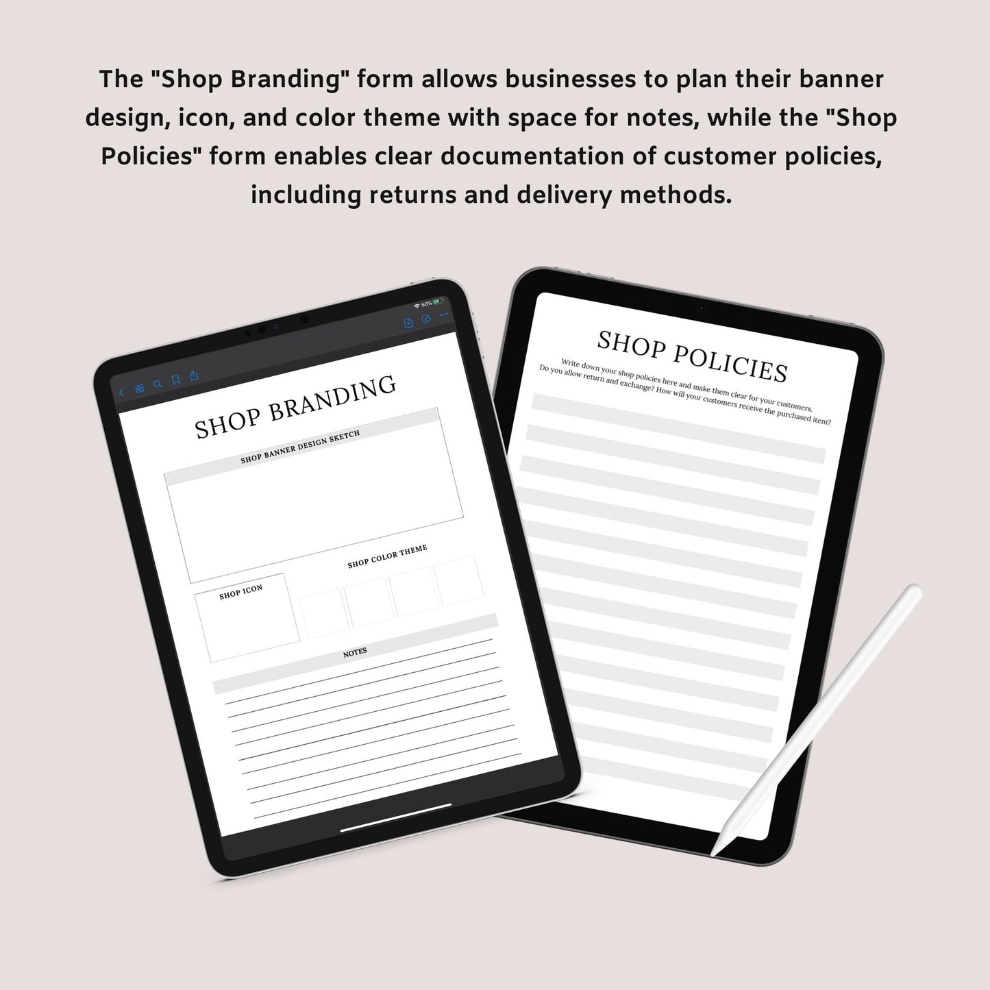 The Online Shop Planner – Business, Inventory & Marketing Tracker for E-Commerce Success | Printable PDF