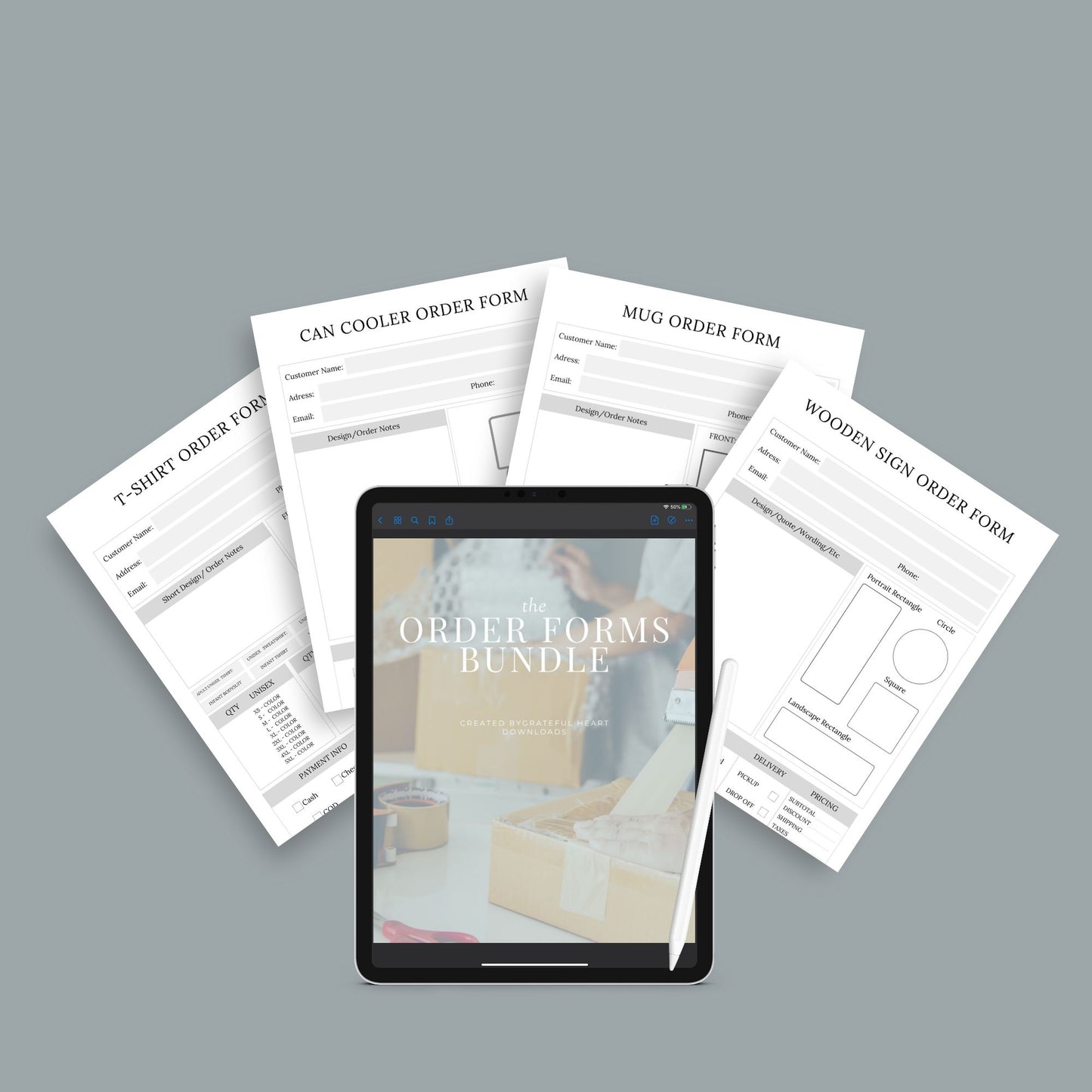 The Order Forms Bundle – Printable Custom Order Tracking Forms for Small Businesses & Handmade Shops | Digital Download