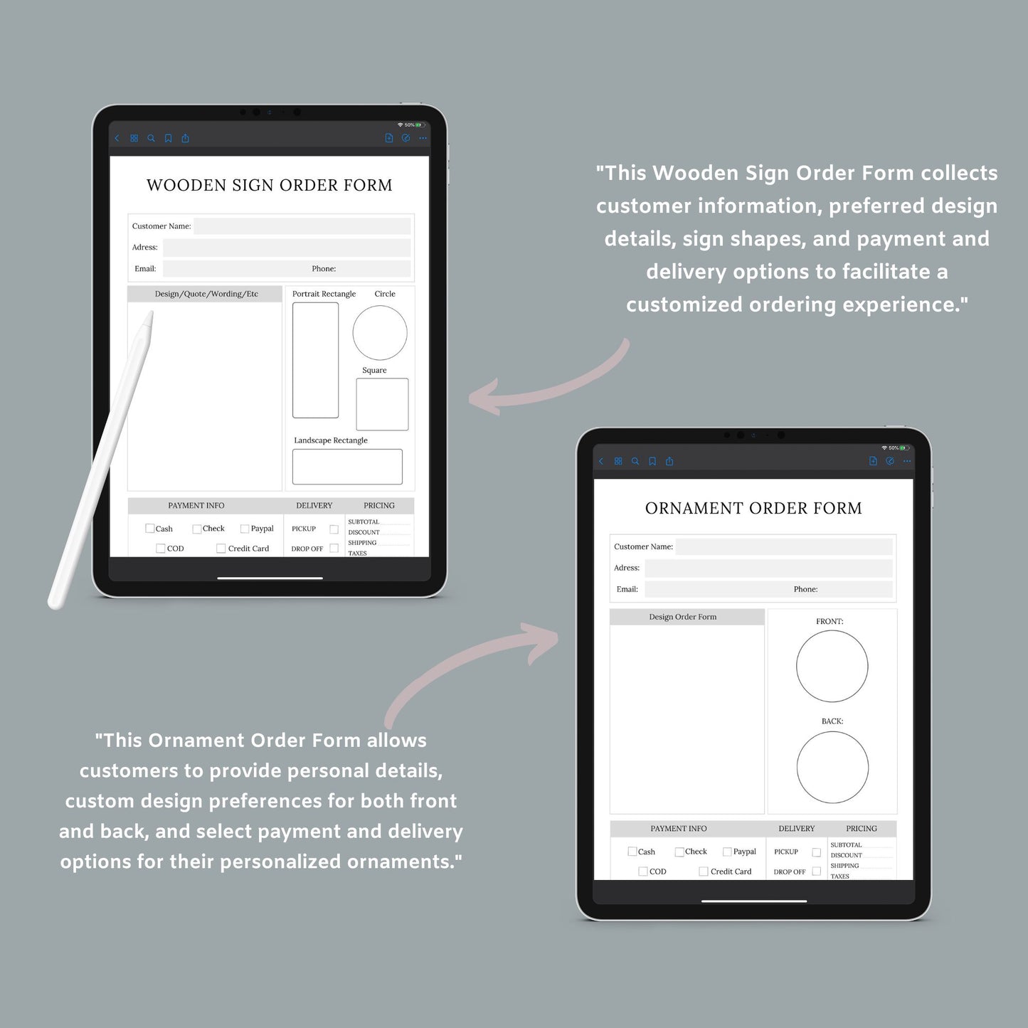 The Order Forms Bundle – Printable Custom Order Tracking Forms for Small Businesses & Handmade Shops | Digital Download