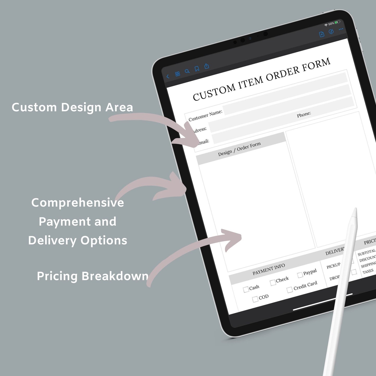 The Order Forms Bundle – Printable Custom Order Tracking Forms for Small Businesses & Handmade Shops | Digital Download