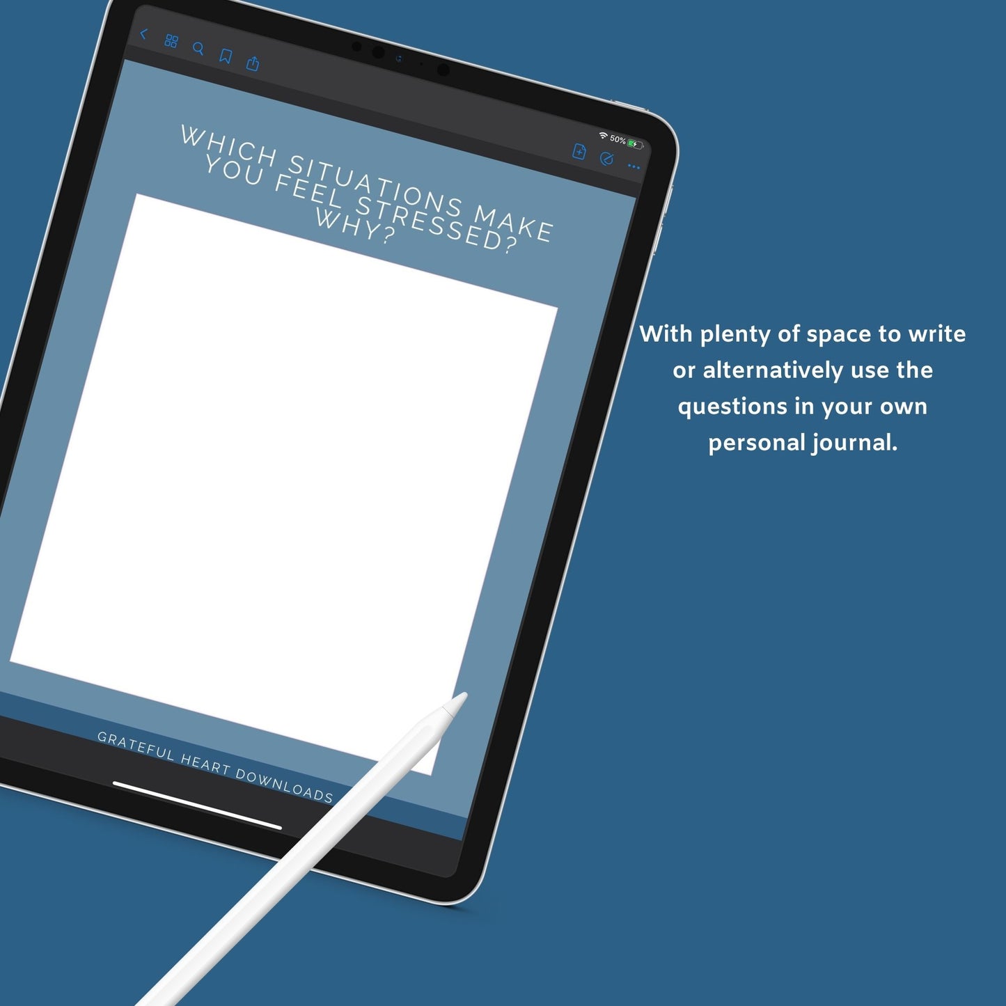 The Stress Relief Journal – Guided Prompts to Reduce Anxiety & Find Calm | Printable PDF