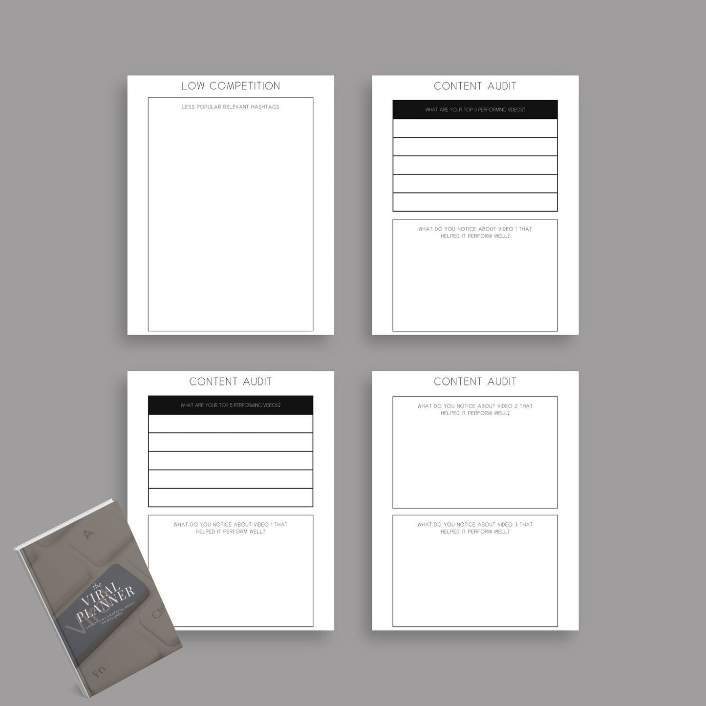 The Viral Planner – Track Social Media Growth & Create High-Engagement Content | Printable PDF