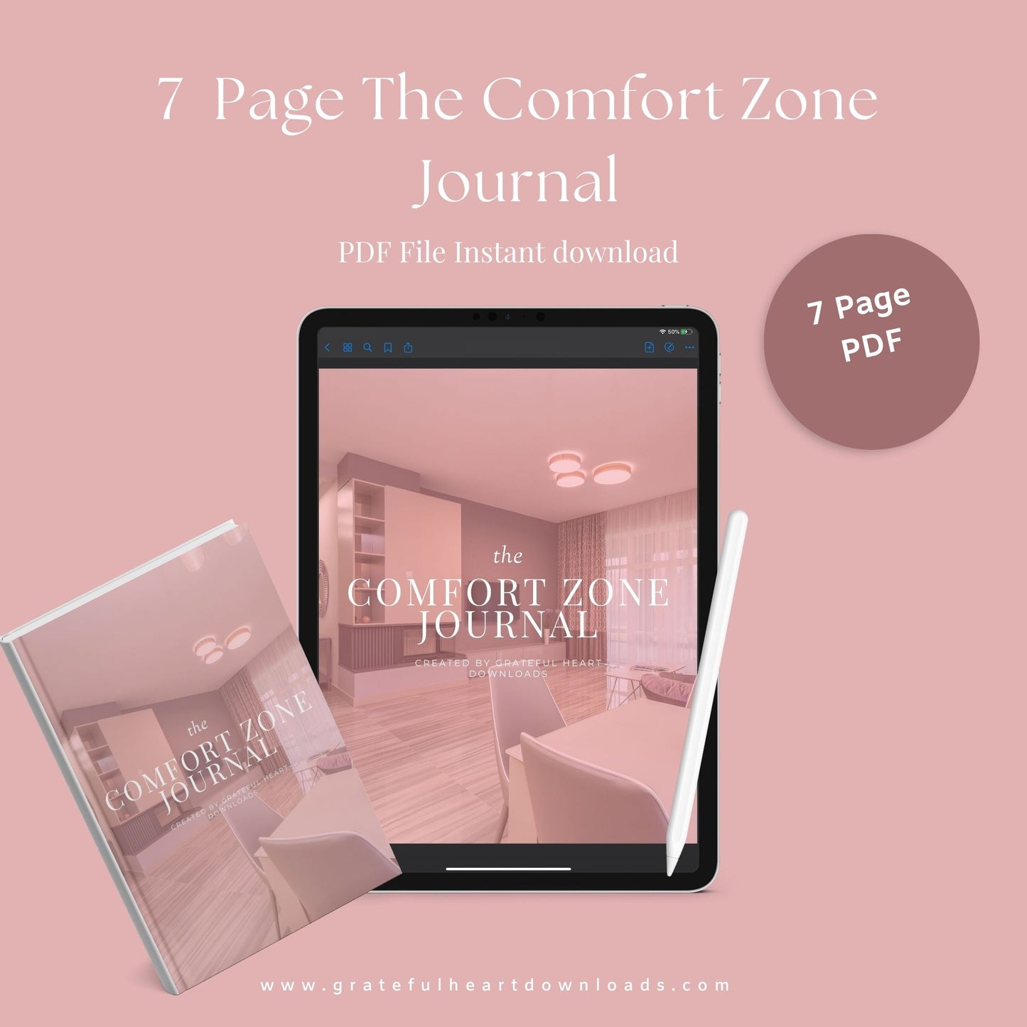 Comfort Zone Journal | Self-Growth & Mindset Planner | Digital PDF
