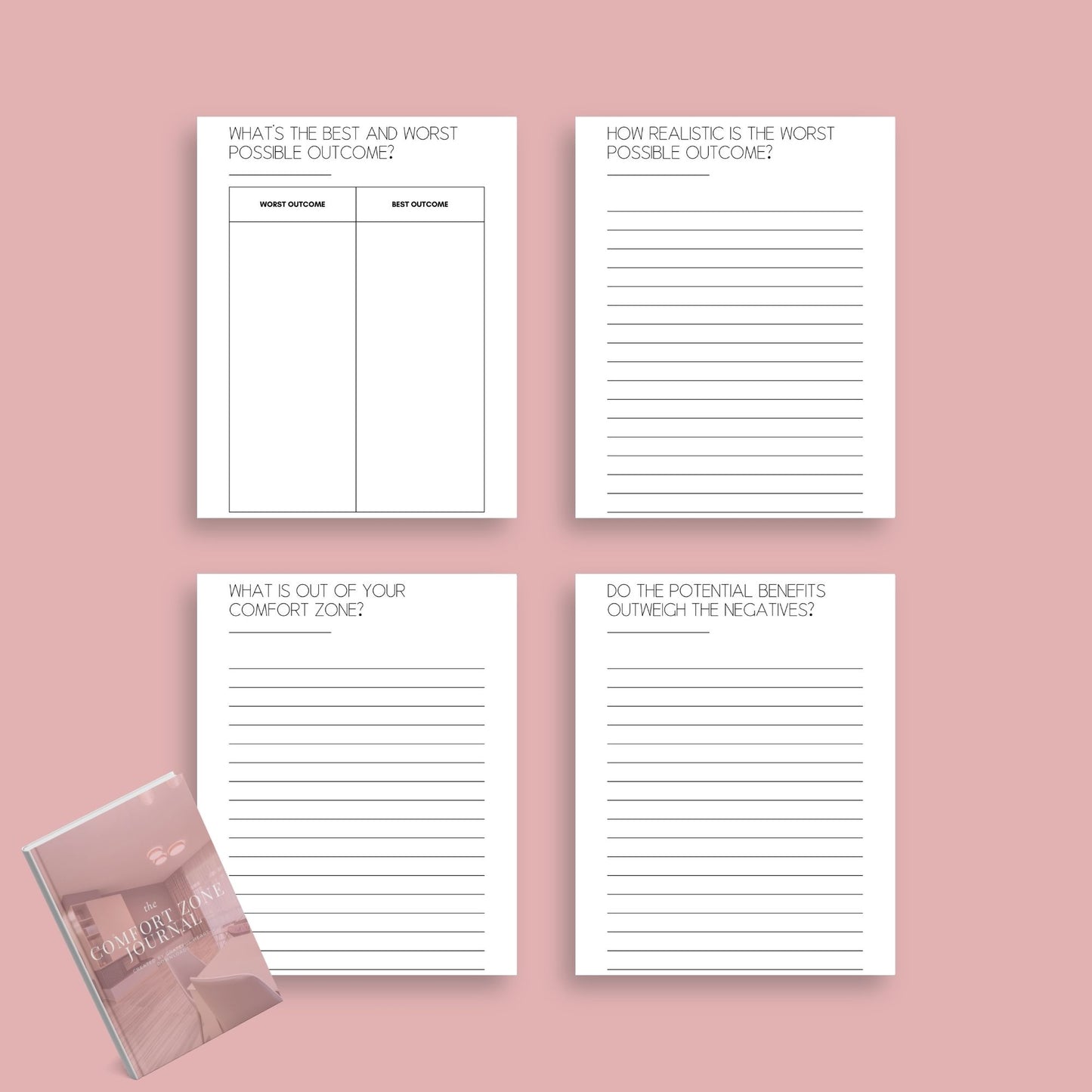 Comfort Zone Journal | Self-Growth & Mindset Planner | Digital PDF