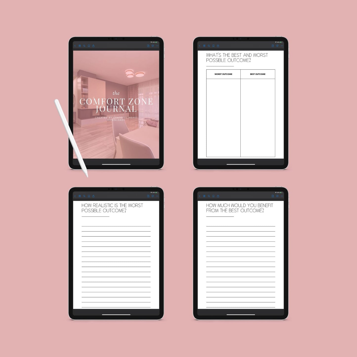 Comfort Zone Journal | Self-Growth & Mindset Planner | Digital PDF