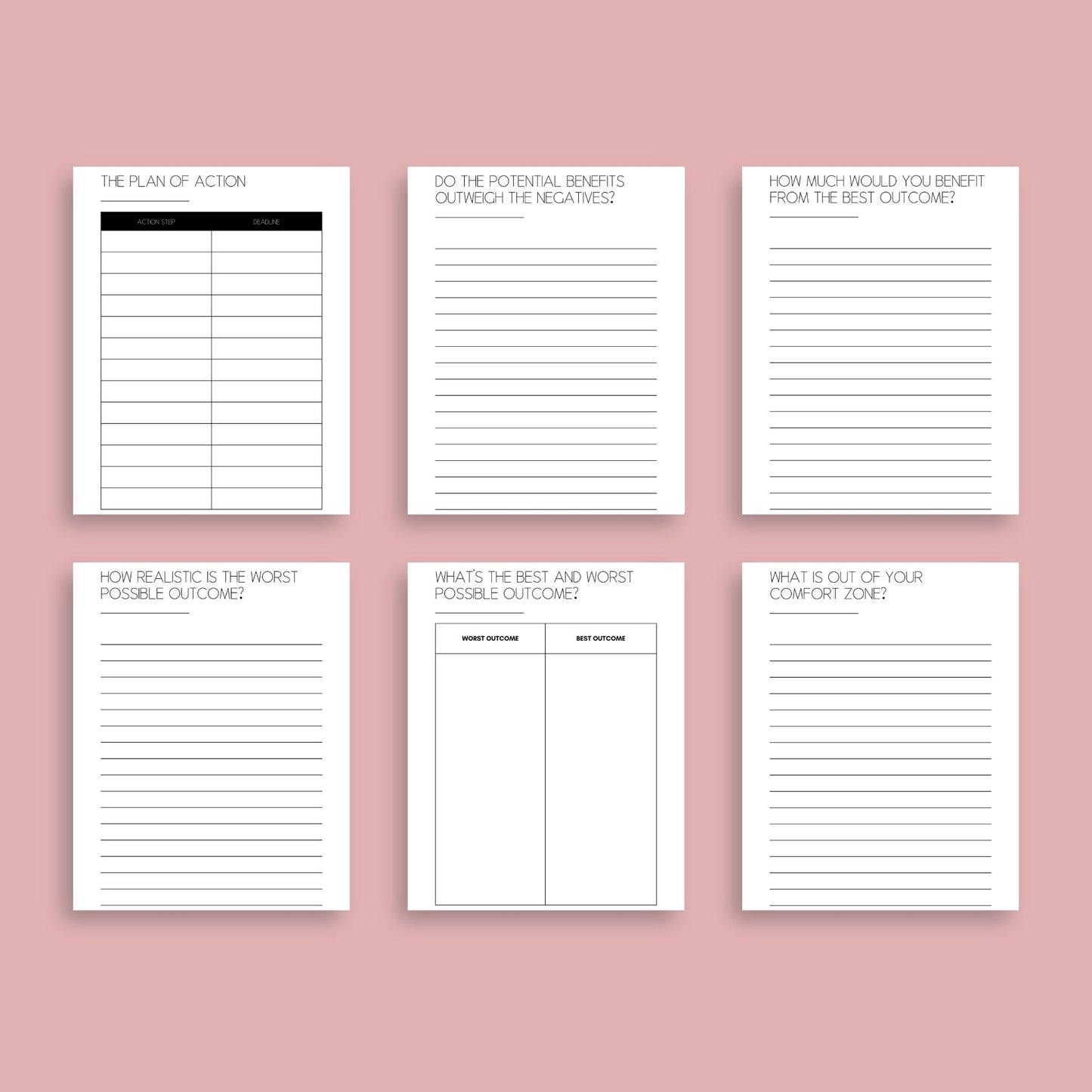 Comfort Zone Journal | Self-Growth & Mindset Planner | Digital PDF
