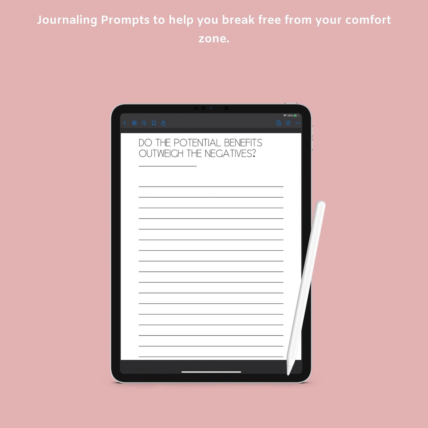 Comfort Zone Journal | Self-Growth & Mindset Planner | Digital PDF