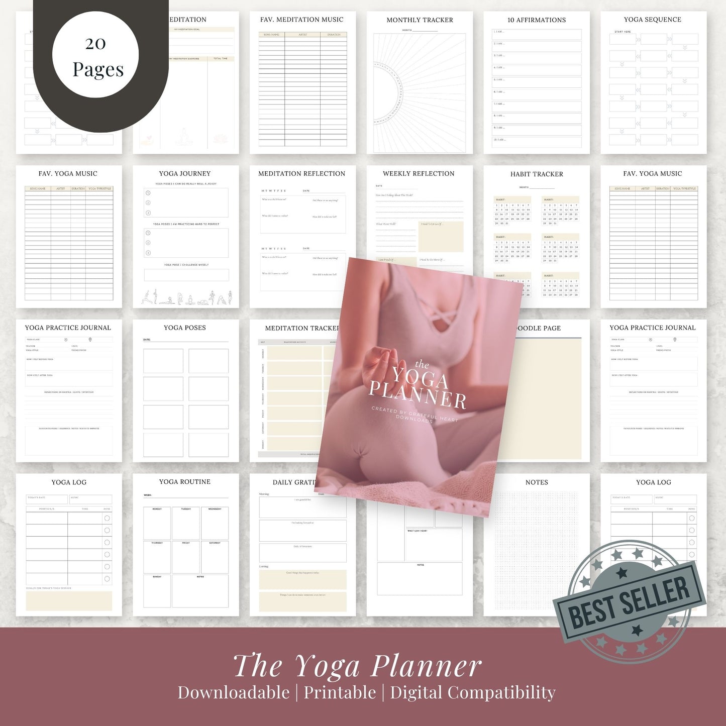 The Yoga Planner: Transform Your Practice & Life – Daily Yoga Journal & Tracker - The Grateful Collective