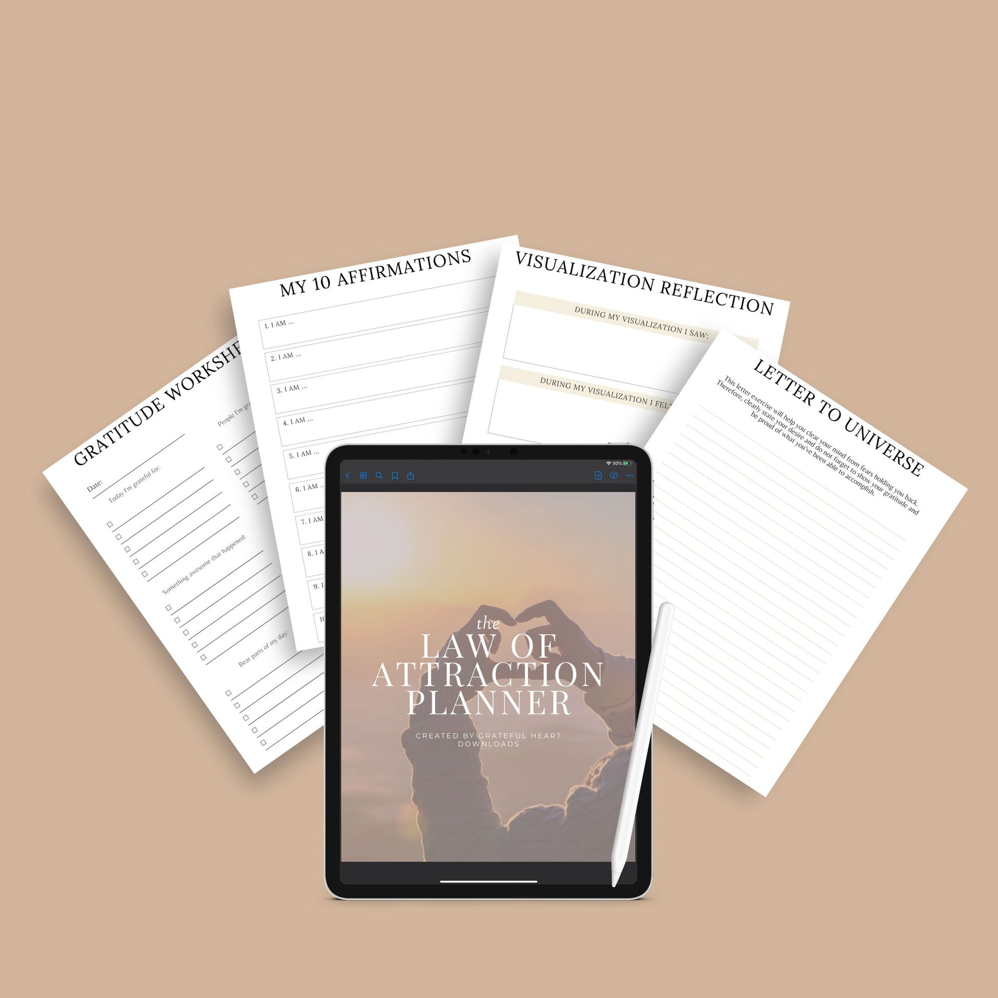 The Law of Attraction Planner – Manifest Your Dreams & Create Your Best Life - The Grateful Collective