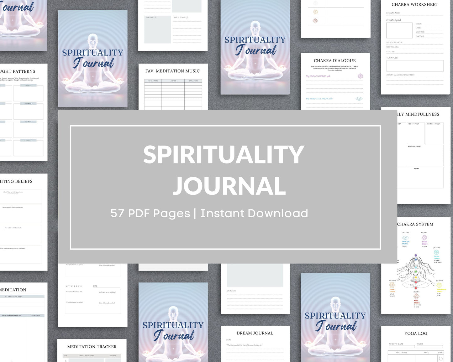 Spiritual Awakening Journal – Connect with Your Higher Self & Manifest Your Purpose | Printable PDF