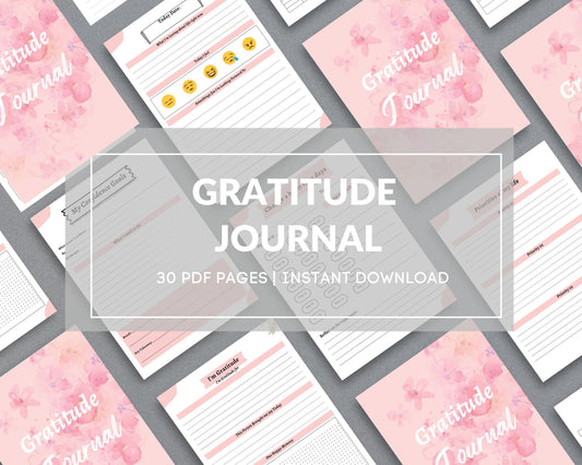 Gratitude Journal – Cultivate Positivity & Mindfulness | Printable PDF
