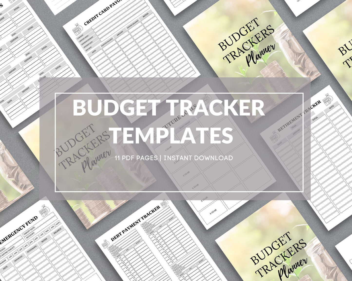 Budget Trackers Planner – Expense, Savings & Debt Management | Printable PDF for Printing