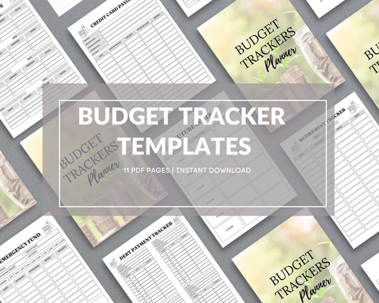 Budget Trackers Planner – Expense, Savings & Debt Management | Printable PDF for Printing
