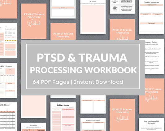 PTSD & Trauma Processing Workbook – Heal, Reflect & Overcome Trauma | Printable PDF