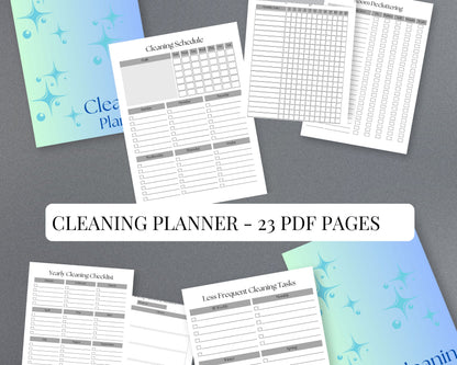Cleaning Planner – Organize Daily, Weekly & Monthly Household Tasks | Printable PDF 