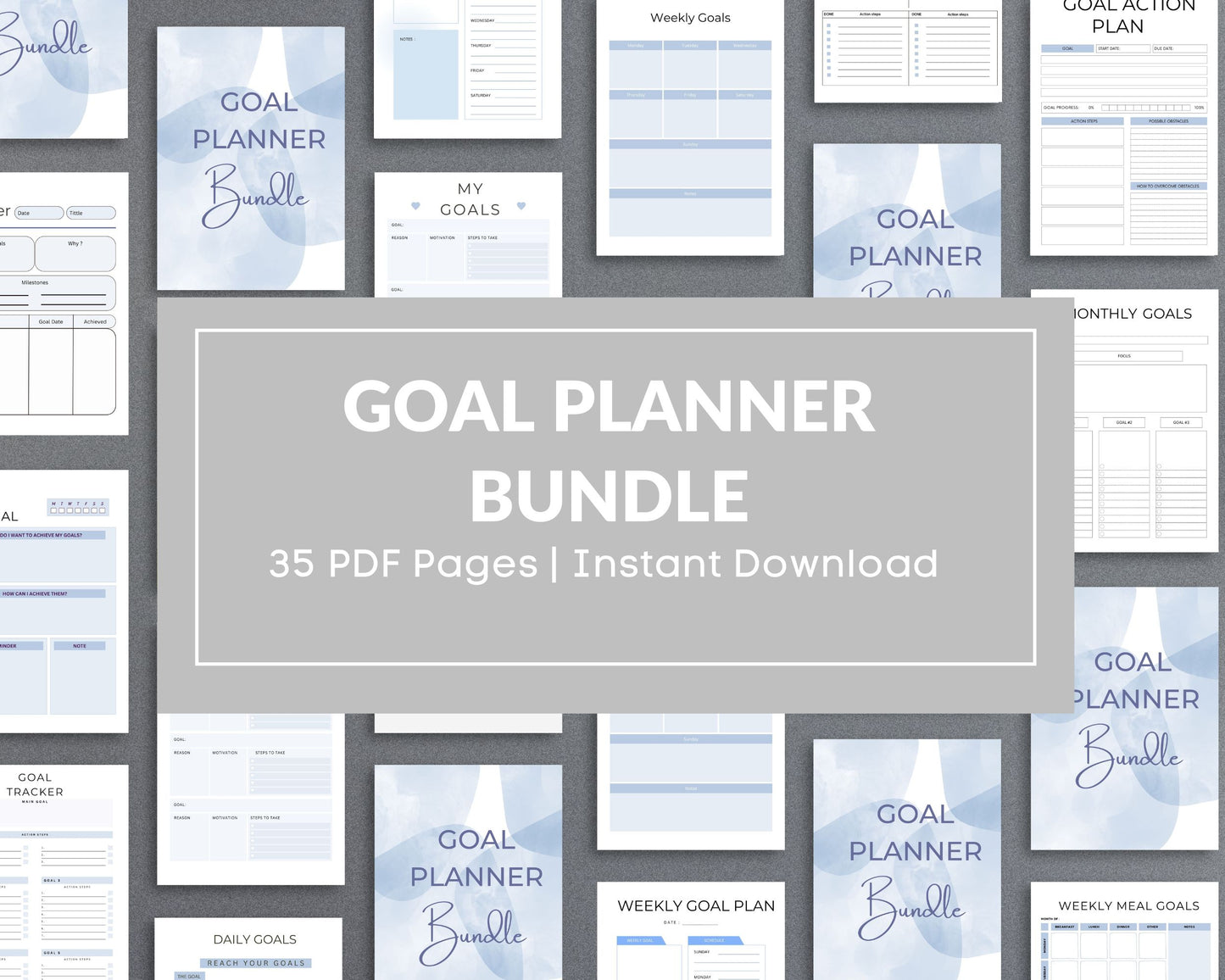 Goal Planner – Set, Track & Achieve Your Goals | Printable PDF