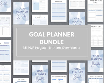Goal Planner – Set, Track & Achieve Your Goals | Printable PDF