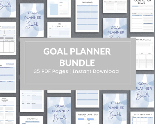 Goal Planner – Set, Track & Achieve Your Goals | Printable PDF