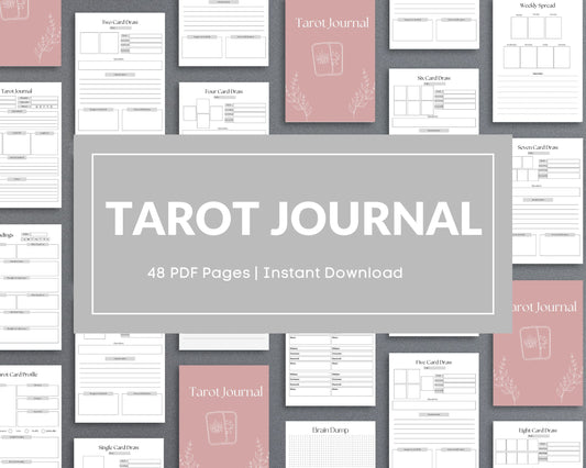 Tarot Journal – Record Readings, Interpretations & Spiritual Insights | Printable PDF