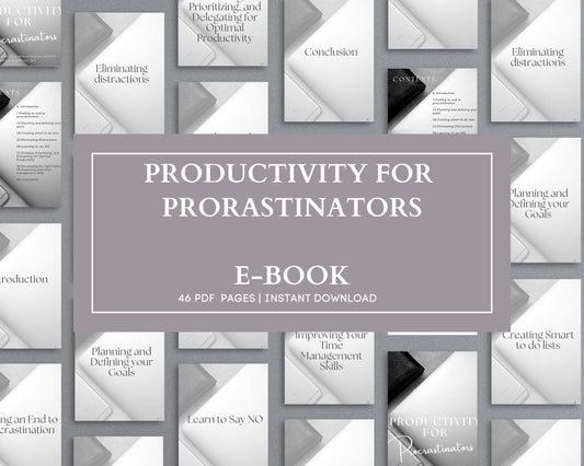 Productivity for Procrastinators – Beat Procrastination & Achieve More | eBook (PDF Download)